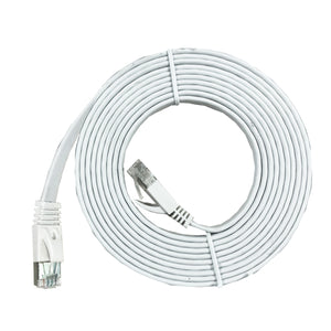 XIC-6.0 shielded flat interface cable, 6 meters, White, RJ45M-M