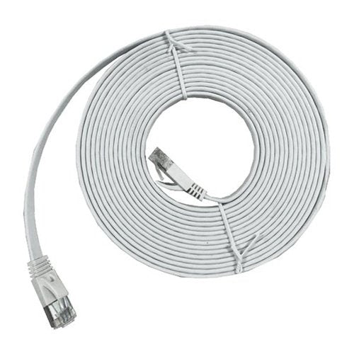 XIC-25 25m shielded Cat 7 flat interface cable, White, M-M